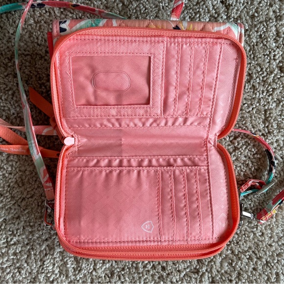 Vera Bradley Coral Floral Crossbody Bag - Picture 4 of 5